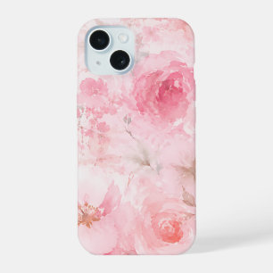 Motif floral aquarelle rose tendre