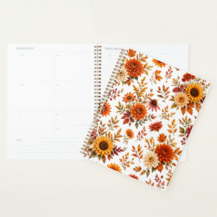 Motif floral automnal vintage avec tournesols