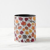 Motif floral avec feuilles tombés 4 - Mug de café (Centre)