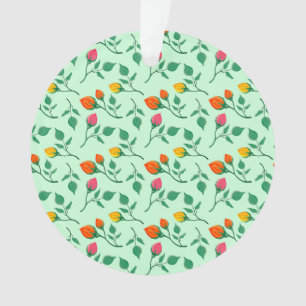 Motif floral avec fleurs roses colorées