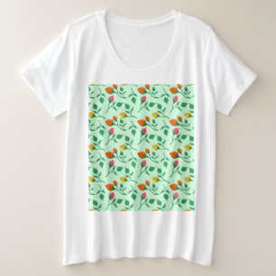 Motif floral avec fleurs roses colorées