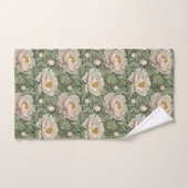 Motif floral blanc de pivoine vintage (Serviette à main)