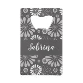 Motif floral blanc et gris (Devant)