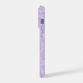 Motif floral blanc lavande violet clair (Côté gauche)