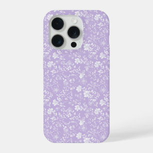 Motif floral blanc lavande violet clair