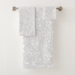 Motif floral blanc rose