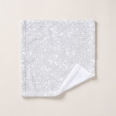 Motif floral blanc rose (Gant de toilette)