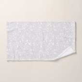 Motif floral blanc rose (Serviette à main)