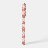 Motif floral blanc rose corail moderne (Côté droit)