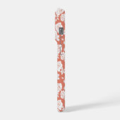 Motif floral blanc rose corail moderne (Côté gauche)