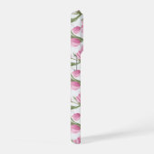 Motif floral blanc tulipe rose moderne (Côté droit)
