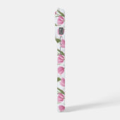 Motif floral blanc tulipe rose moderne (Côté gauche)