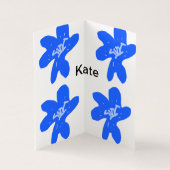 Motif floral bleu aquarelle ajouter nom texte (Inside)