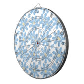 Motif floral bleu - Cible de fléchettes (Devant droit)