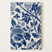 Motif floral bleu complexe sur fond clair (Dos)