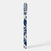 Motif floral bleu complexe sur fond clair (Côté droit)