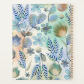 Motif floral bleu et vert doux (Dos)
