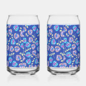 Motif floral bleu et violet (Gauche)