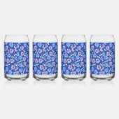 Motif floral bleu et violet (Gauche)