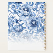Motif floral bleu Fleur Script Maid of Honor (Dos)