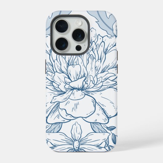 Motif floral bleu gris (Verso)