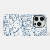 Motif floral bleu gris (Verso Horizontal)