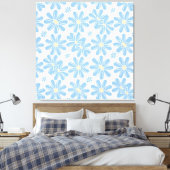 Motif floral bleu - Impression sur toile (Insitu(Chambre))