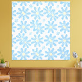 Motif floral bleu - Impression sur toile (Insitu(Salon))
