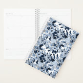 Motif floral bleu marine Pastel (Devant avec enveloppe)