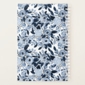 Motif floral bleu marine Pastel (Dos)