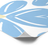 Motif Floral bleu - Poster (Coin)