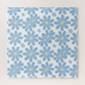Motif floral bleu - Puzzle (Horizontal)