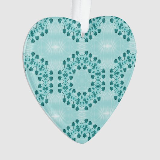 Motif floral, bleu Turquoise (devant)