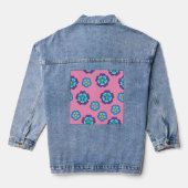 Motif floral bleu violet rose (Verso)