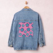 Motif floral bleu violet rose (Hangar)