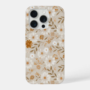 Motif floral bohème terre ton daisy tan