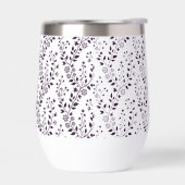 Motif floral boho moderne prune blanc (Gauche)