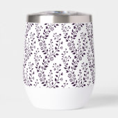 Motif floral boho moderne prune blanc (Avant)