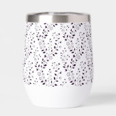 Motif floral boho moderne prune blanc (Arrière)