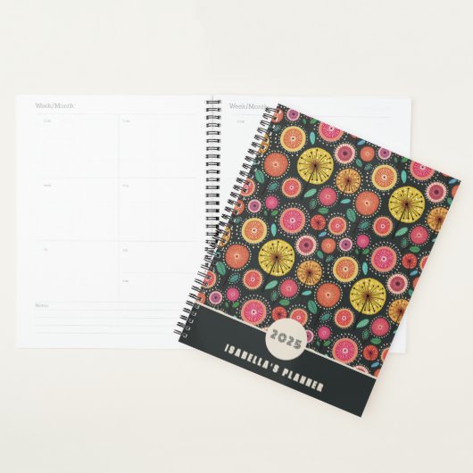 Motif floral Boho Nouvel An (Devant avec enveloppe)