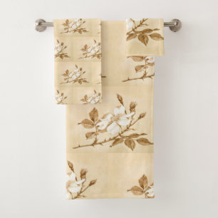 Motif floral botanique de bloc de rose assez blanc