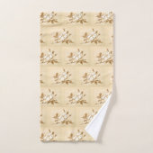 Motif floral botanique de bloc de rose assez blanc (Serviette à main)