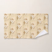 Motif floral botanique de bloc de rose assez blanc (Serviette à main)