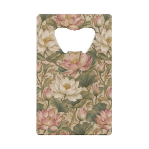 Motif floral botanique de lotus aquatique vintage