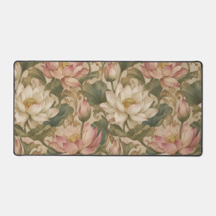 Motif floral botanique vintage lotus d'eau