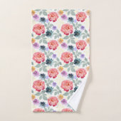 Motif floral coloré aquarelle. (Serviette à main)
