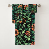 Motif floral complexe avec feuilles vertes (En situation)