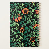 Motif floral complexe avec feuilles vertes (Dos)