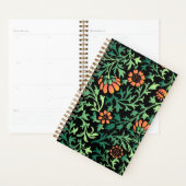 Motif floral complexe avec feuilles vertes (Devant avec enveloppe)