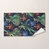 Motif floral complexe avec iris (Serviette à main)